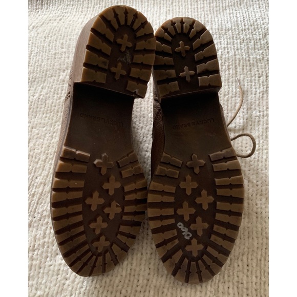 Lucky Brand 7.5 Taupe Brown Giorgia Lace Up Boots - Picture 7 of 12
